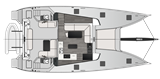 Main deck arrangement - 3 cabin version